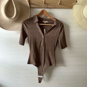 Madewell polo body suit medium